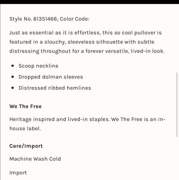 Free People Clark Pullover* xs-small - Picture 4 of 10